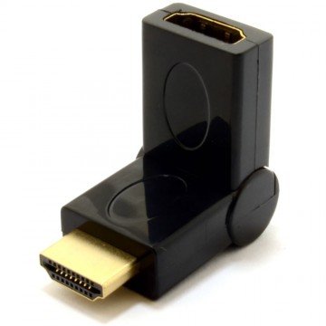 HDMI Rotatable Adapter Female Socket to Male Rotating 180 Degree Plug