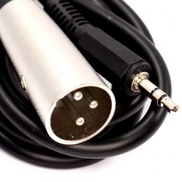 3.5mm Stereo Jack Plug to 3 Pin XLR Plug Audio Cable Lead 6m