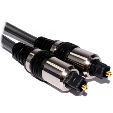 CHROME HQ 5mm TOS Link Optical Digital Audio Cable Lead 1m