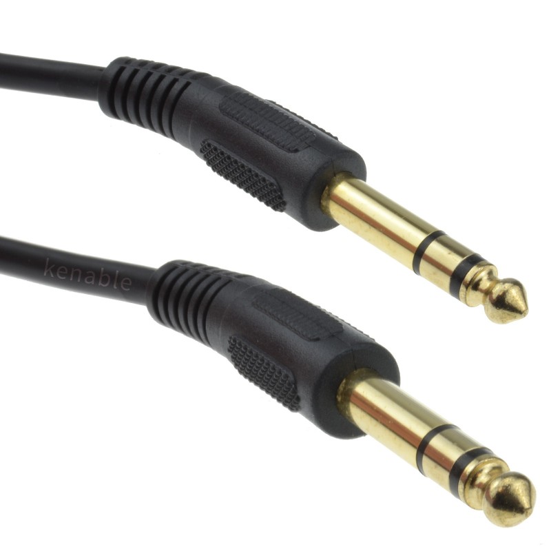 Pro 6.35mm Jack Plug to 6.35mm Jack Plug Stereo Cable Gold 5m Pro 6.35mm Jack Plug to 6.35mm Jack Plug Stereo Cable Gold 5m