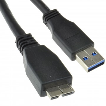 USB 3.0 SuperSpeed A Male to 10 pin Micro B Male Cable BLACK 0.3m 30cm