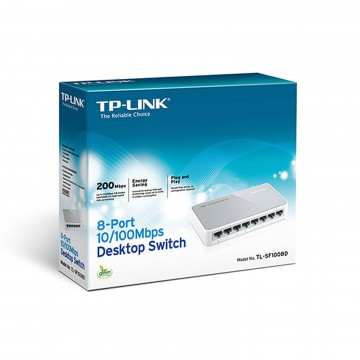 TP-Link 8 Port Unmanaged 10/100 Desktop Switch Hub Splitter TL-SF1008D