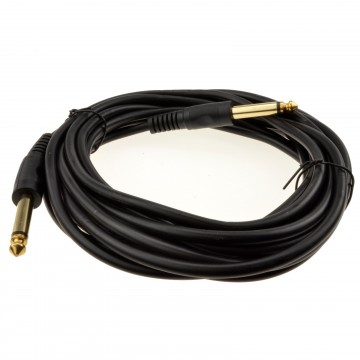 6.35mm 1/4inch Mono Jack Plug Guitar/Instrument/Patch Cable Gold  5m