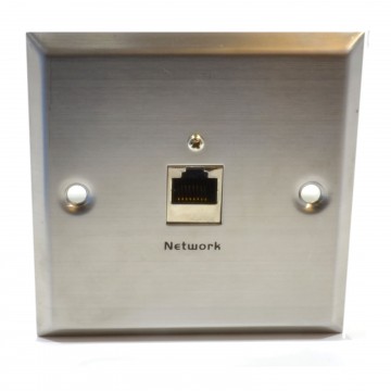 Mercury Flush Mount Cat 5 Steel RJ45 Faceplate for Network Cables