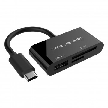 USB 3.1 Type C to SDXC Combo Micro SD / TF / SD Card Reader & USB