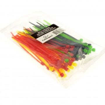 Multi Coloured Cable Ties 100mm x 2.5mm Flexible & Secure Pack of 100
