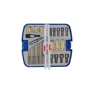 34 Piece Screwdriver and Drill Bit Accessories Tool Kit Set