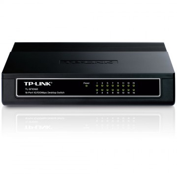 TP-Link 16 Port Unmanaged 10/100 Desktop Switch Hub TL-SF1016D