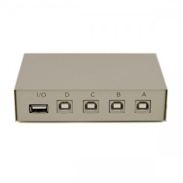 4 Port USB 2.0 Fully Shielded Manual Switch Box