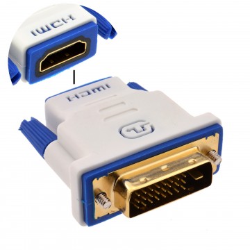 PRO 4K HDMI Socket to DVI DUAL LINK 2560 x 1440 High Speed Adapter