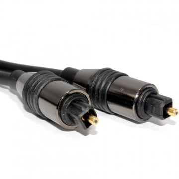 Black TOS Link TOSLink Optical Digital Audio Cable 5mm Lead   1.5m