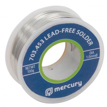 Mercury High Quality Lead Free Solder 100g Roll 1.00mm 15m