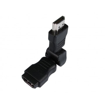 HDMI Male to HDMI Female Swivel & Rotating Gold Plated Adapter