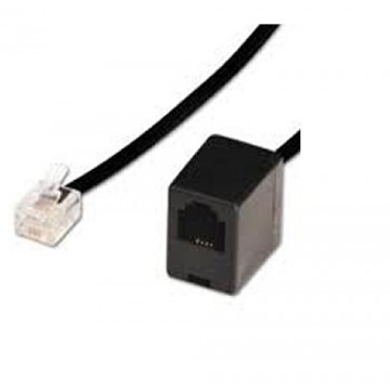 RJ11 Male Plug to Socket ADSL/Irish Telephone Extension Cable 3m WHITE