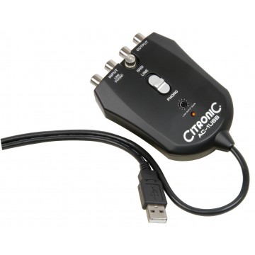Citronic USB Audio Capture Device with Software & Built in Pre-Amp