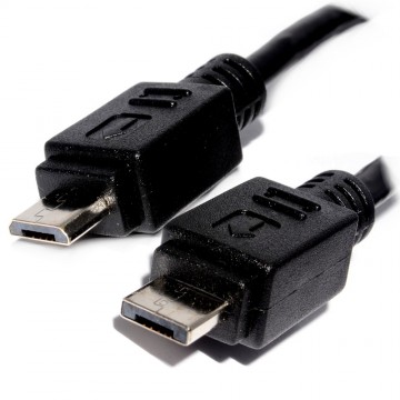 OTG USB On The Go 2.0 Micro A Male Plug to Micro B Plug Cable 1m