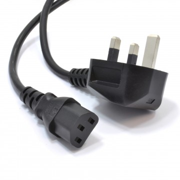 Power Cord UK Plug to IEC Cable Lead 10A C13  3m