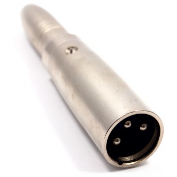 3 Pin XLR Male Plug to 6.35mm Mono Jack Socket Adapter