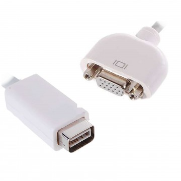Mini-DVI Male to VGA HD15 15 pin Female Adapter for MacBooks