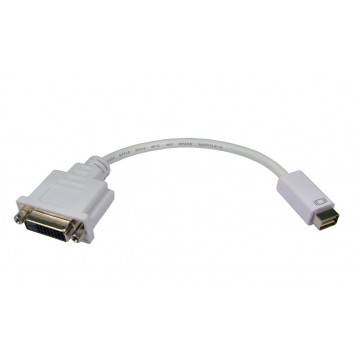 Mini-DVI Male to DVI 24+1 Female Adapter Cable White 13cm