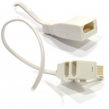 BT Double Adapter to Telephone Socket Extension Cable Lead 3m