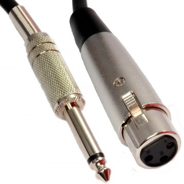 XLR Female To 6.35mm Jack Plug Male Cable Lead 5m