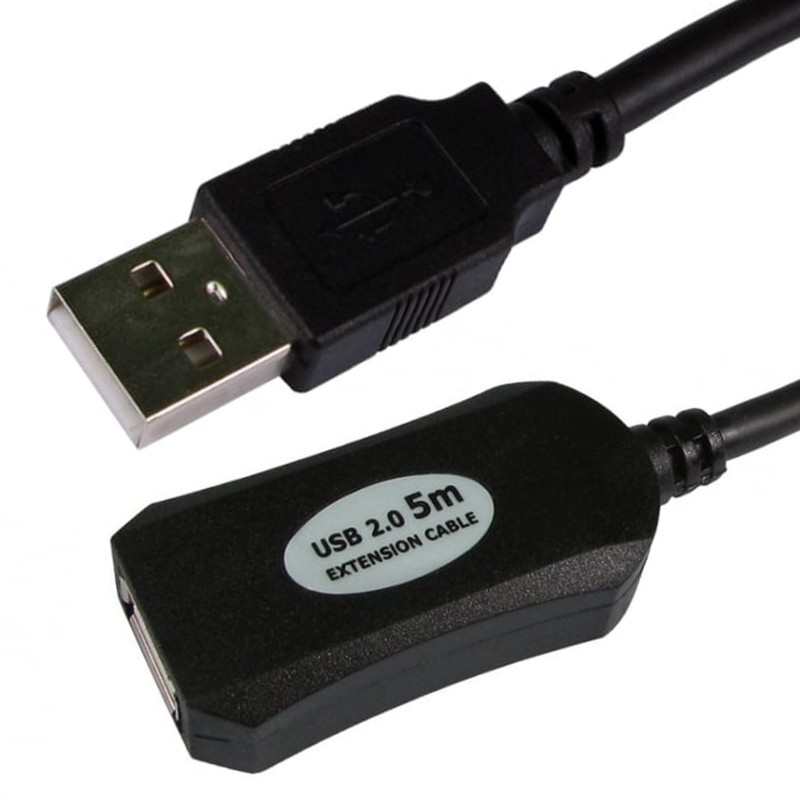 USB 2.0 Active Male to Female Extension Lead BUS Powered Cable 5m USB 2.0 Active Male to Female Extension Lead BUS Powered Cable 5m