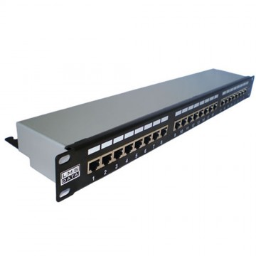 24 Port SHIELDED Network Patch Panel CAT5e STP Vertical Punchdown