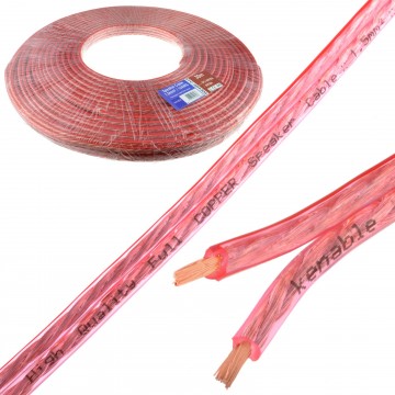 Speaker Cable 16AWG 1.5mm2 Pure OFC Copper Wire Clear  30m