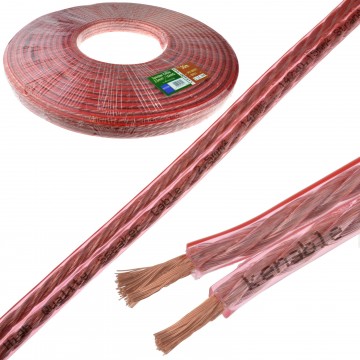 Speaker Cable 14AWG 2.5mm2 Thick CCA 142 x 0.15mm2 Wire Clear  30m