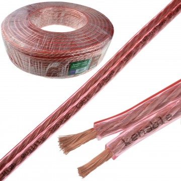 Speaker Cable 14AWG 2.5mm2 Thick CCA 142 x 0.15mm2 Wire Clear  50m
