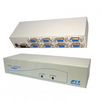 SVGA VGA Monitor Video Splitter 8 way Powered High Res 300MHz