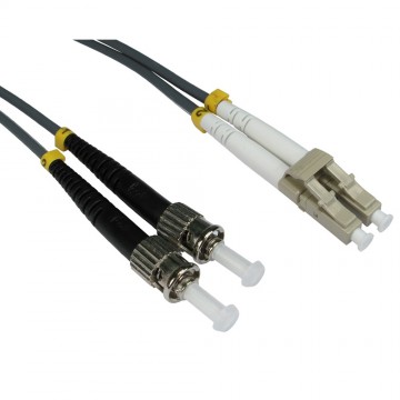 OM1 Grey Fibre Optic LC ST Duplex MM 62.5 125 Patch LSZH Cable 1m