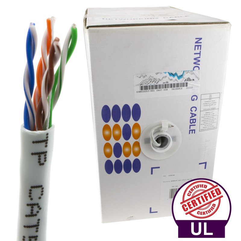 UL Certified Solid Network LAN Ethernet Cable Reel UTP CAT5e 305m UL Certified Solid Network LAN Ethernet Cable Reel UTP CAT5e 305m