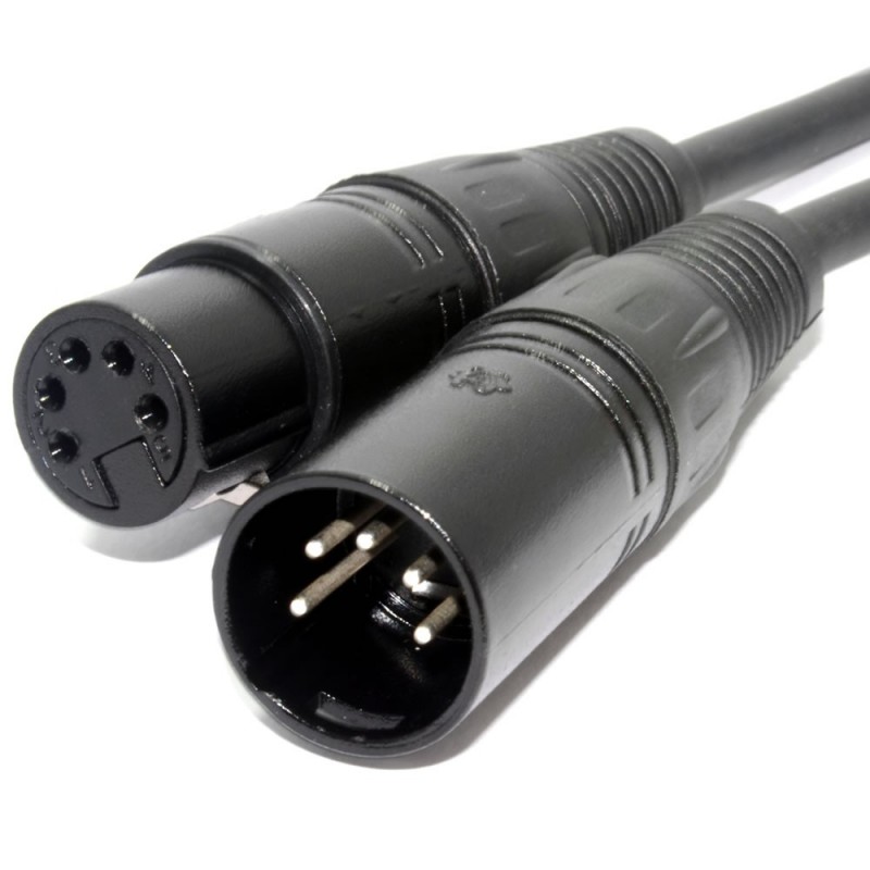 PULSE DMX Spiral Shielded Insulated 5 Pin Male to Female Cable 10m PULSE DMX Spiral Shielded Insulated 5 Pin Male to Female Cable 10m