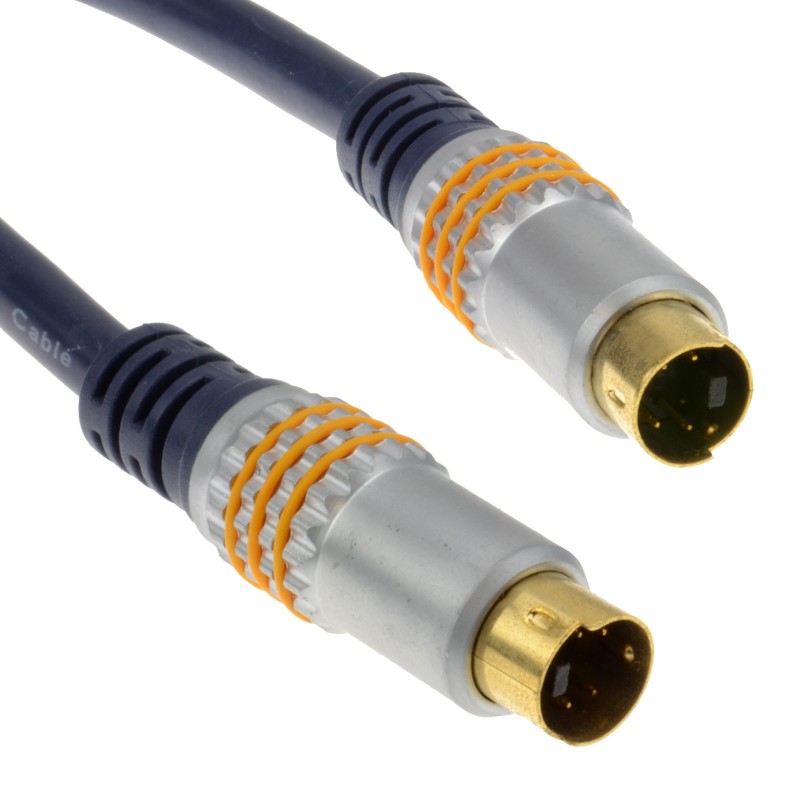 Newlink 99.99% OFC Mini DIN 4 Pin SVHS Shielded S Video Cable 1.5m Newlink 99.99% OFC Mini DIN 4 Pin SVHS Shielded S Video Cable 1.5m
