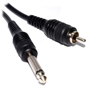 Pulse Shielded 6.35mm Mono Jack Plug to Phono Plug Audio Cable  30cm