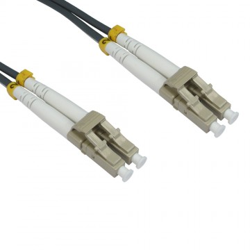 OM1 Grey Fibre Optic LC LC Duplex MM 62.5 125 Patch LSZH Cable 1m