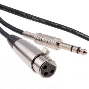 Balanced XLR 3 Pin Socket to 6.35mm Male Stereo Jack Plug Cable 10m