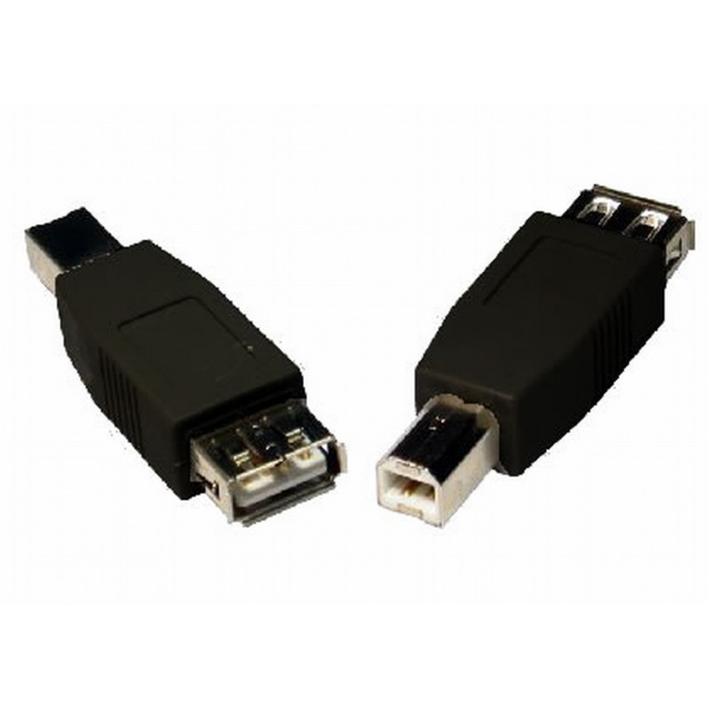 USB 2.0 Compact Printer Adapter Converter A female to B male BLACK USB 2.0 Compact Printer Adapter Converter A female to B male BLACK