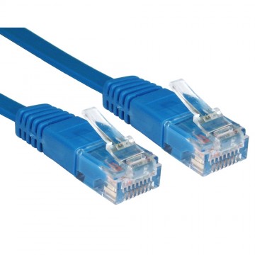 FLAT BLUE Ethernet Network LAN Patch Cable LSOH LSZH Low Smoke 10m