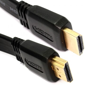 FLAT HDMI 3D 1.4 High Speed with Ethernet Lead Male to Male Cable  2m