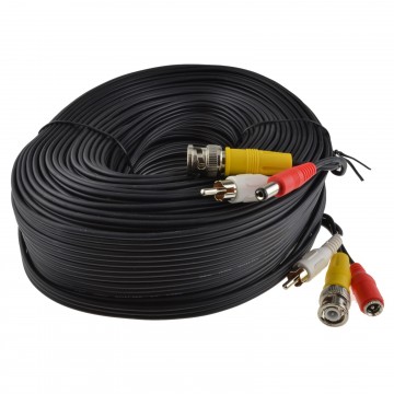 CCTV Lead BNC Video RCA Phono Audio and 2.1mm DC Power Cable 40m