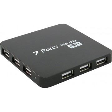 Newlink USB 2.0 High Speed 7 Port Slim HUB with 5V PSU UK Power Supply
