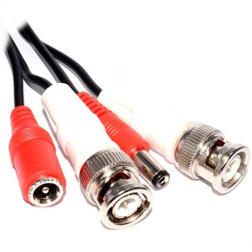 CCTV BNC Plugs & DC 2.1mm Camera Power Extension Cable 10m