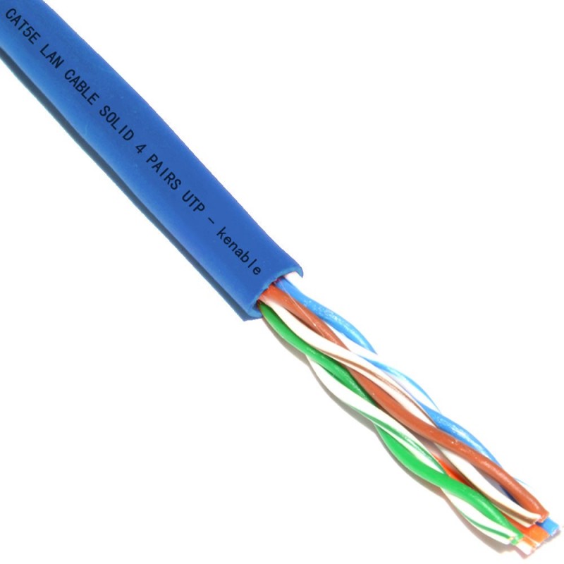 CAT5e UTP COPPER Ethernet Network SOLID Cable Reel BOX 305m - BLUE CAT5e UTP COPPER Ethernet Network SOLID Cable Reel BOX 305m - BLUE