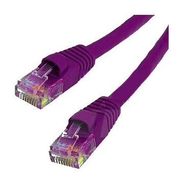 Purple Network Ethernet Cat-5E UTP Crossover Cable RJ45 Lead 2m