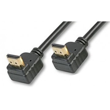 HDMI Dual  Right Angled High Speed 1.4 3D TV 90 Degree Plugs Cable 2m