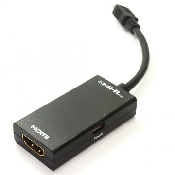 Micro USB to HDMI MHL Mobile Phone High Definition Link to TV Adapter