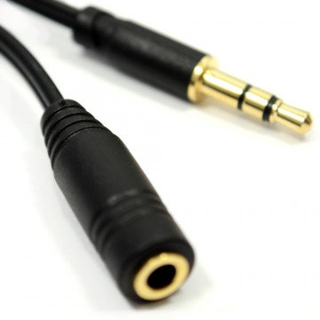 PRO 3.5mm Stereo Slimline Jack Low Profile Extension Cable Lead 1.5m